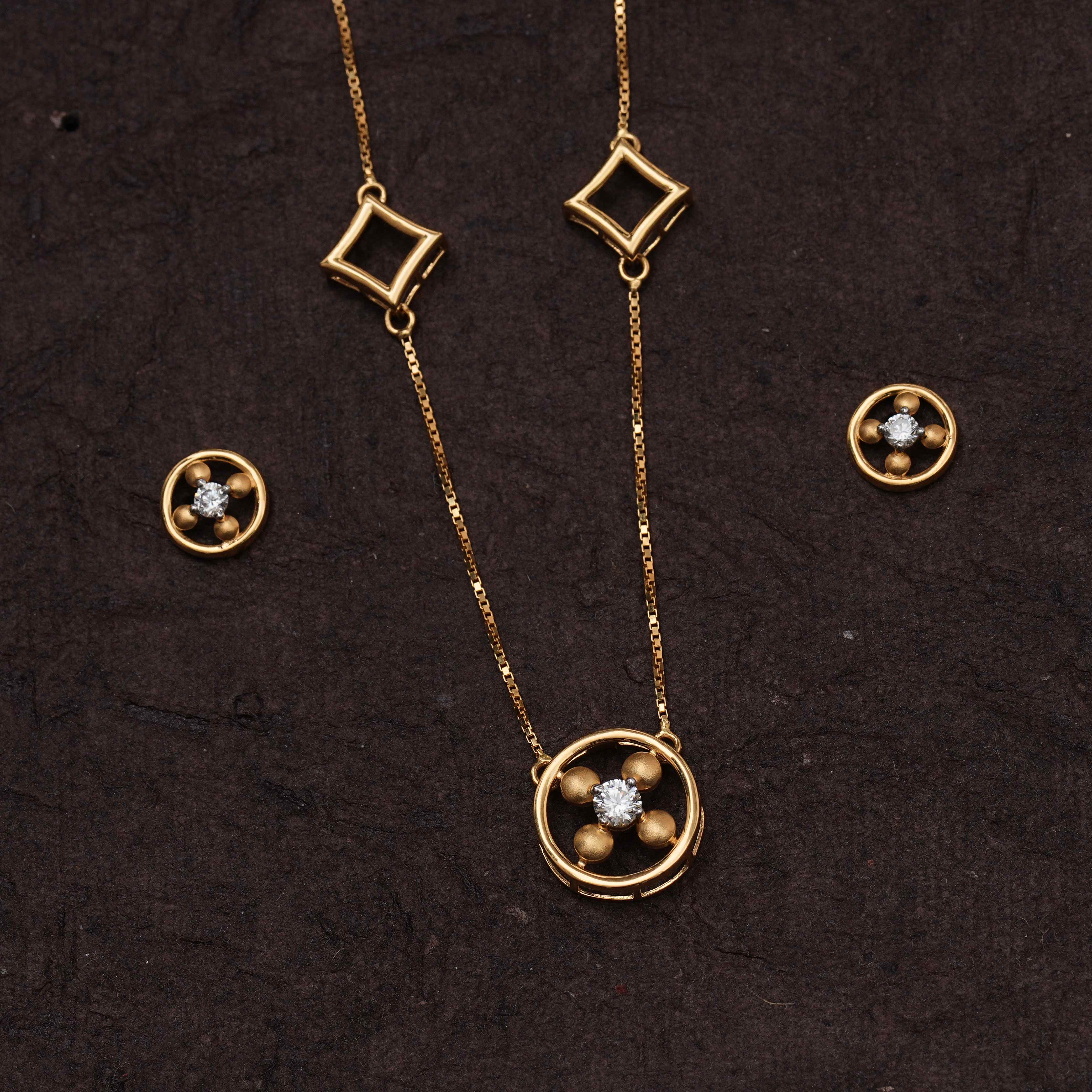 Diamond Floral Medallion Set